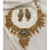 Jewel Addiction Traditional Elephant Motif Pota Stone Necklace