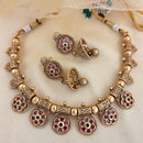 Jewel Addiction  Designer Pota Stone and Pearl Elegant Necklace Set