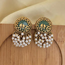 Jewel Addiction South Indian Style Pearl Cluster Dangler Earrings