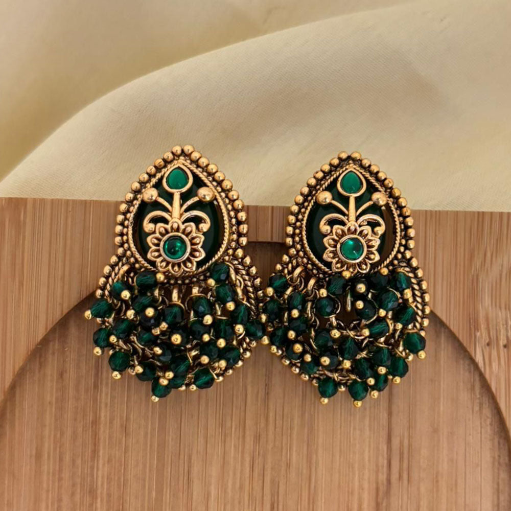 Jewel Addiction Pota Stone And Pearl Cluster Dangler Earrings