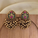 Jewel Addiction Pota Stone And Pearl Cluster Dangler Earrings