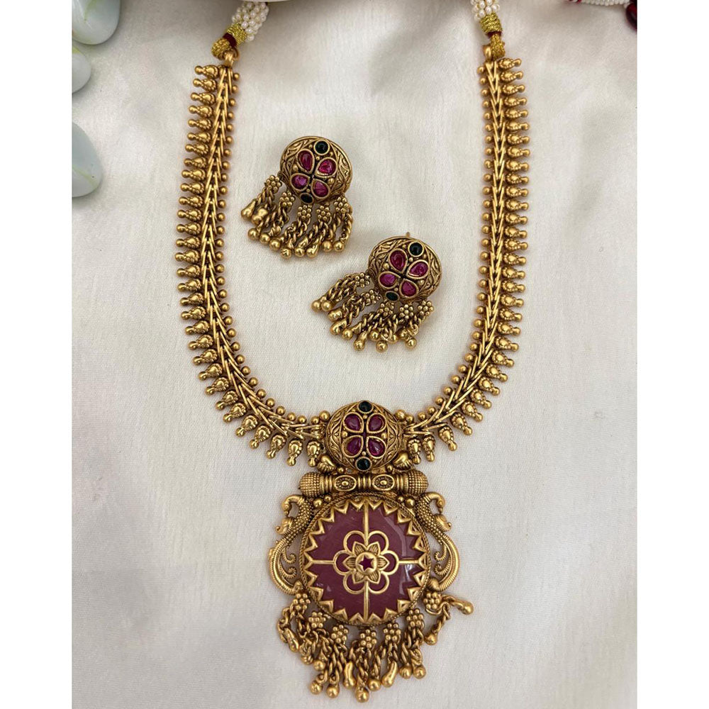 Jewel Addiction Designer Pota Stone Necklace Set