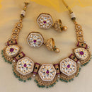 Jewel Addiction Designer Pota Stone And Pearl Necklace Set