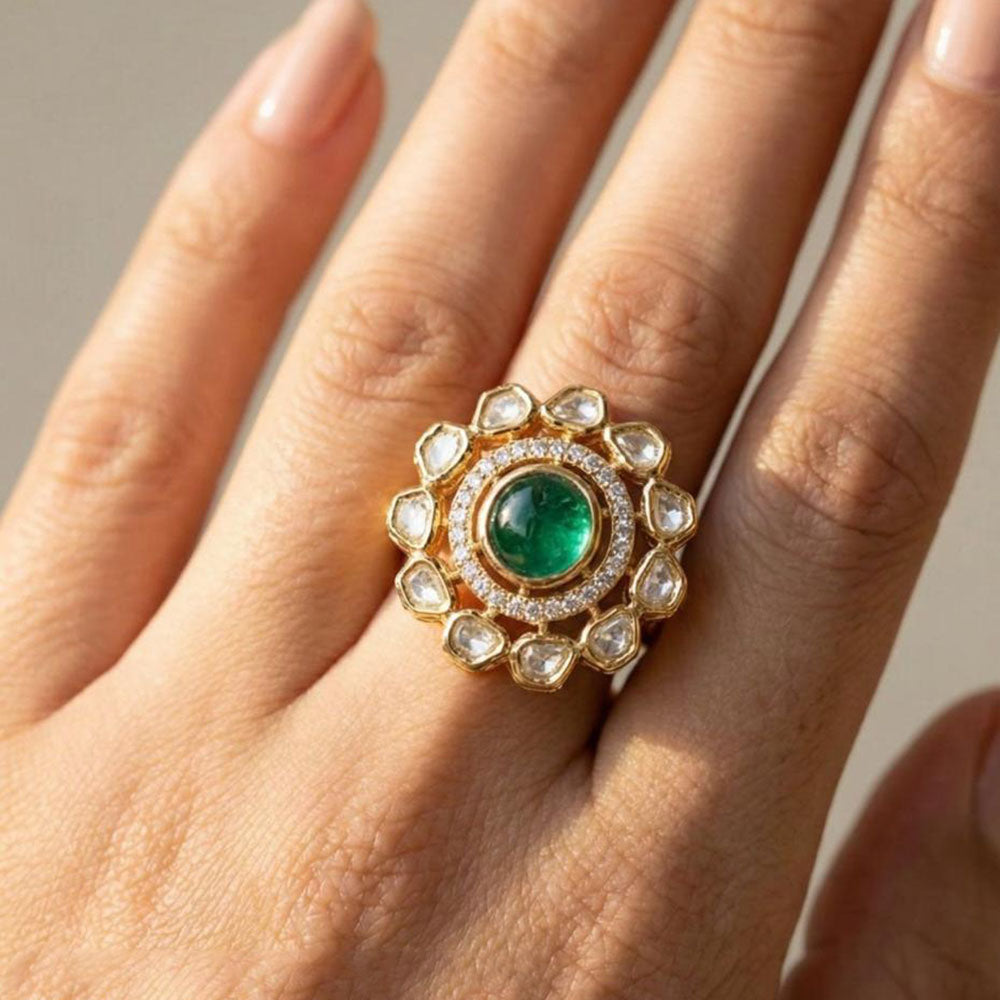 Jewel Addiction Pota Stone And Austrian Designer Finger Ring