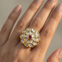 Jewel Addiction Pota Stone Designer Finger Ring