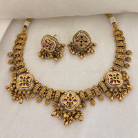 Jewel Addiction Designer Pota Stone And Pearl Necklace Set