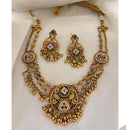 Jewel Addiction Designer Pota Stone And Pearl Necklace Set