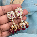 Jewel Addiction Polki Kundan Stone And Beads Designer Jhumki Earrings