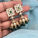 Jewel Addiction Polki Kundan Stone And Beads Designer Jhumki Earrings
