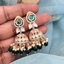 Jewel Addiction Polki Kundan Stone And Beads Designer Jhumki Earrings