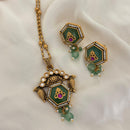 Jewel Addiction Pota Stone And Pearl Designer Pendant Set