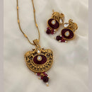 Jewel Addiction Pota Stone And Pearl Designer Pendant Set