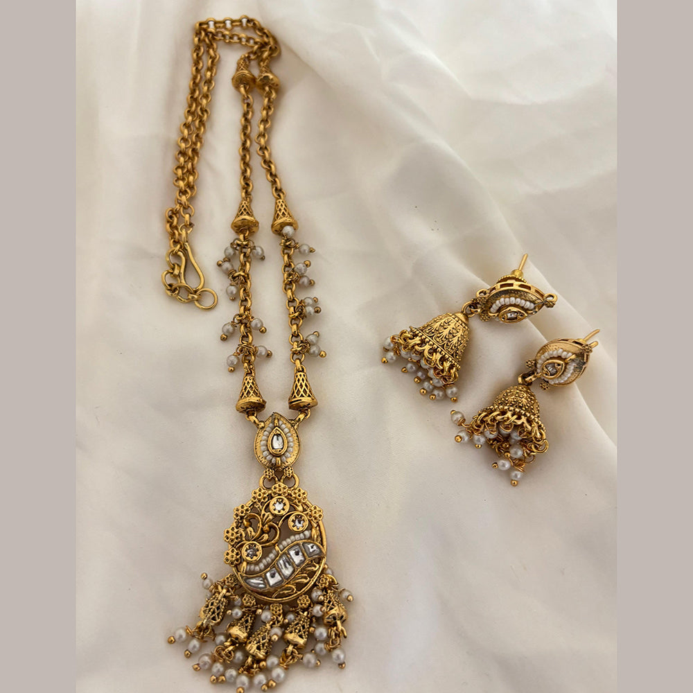 Jewel Addiction Designer Pearl Statement Long Necklace Set