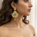 Jewel Addiction Designer Pota Stone And Pearl Dangler Earrings