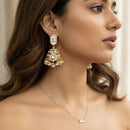 Jewel Addiction Polki Kundan Stone And Pearl Designer Jhumki Earrings