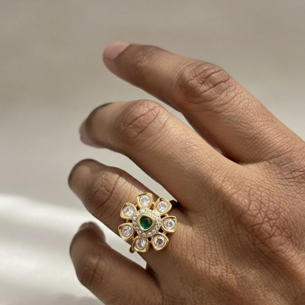 Jewel Addiction Pota Stone And Austrian Designer Finger Ring