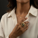 Jewel Addiction Pota Stone  Elephant Motifs Designer Finger Ring