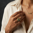 Jewel Addiction Pota Stone  Elephant Motifs Designer Finger Ring