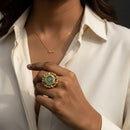 Jewel Addiction Glam Shine Pota Stone And Pearl Designer Finger Ring