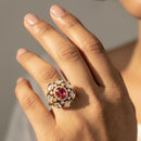 Jewel Addiction Polki Kundan And Crystal Stone Designer Finger Ring