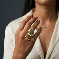Jewel Addiction Glam Shine Pota Stone Designer Finger Ring