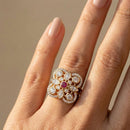 Jewel Addiction Pota Stone And Austrian Designer Finger Ring