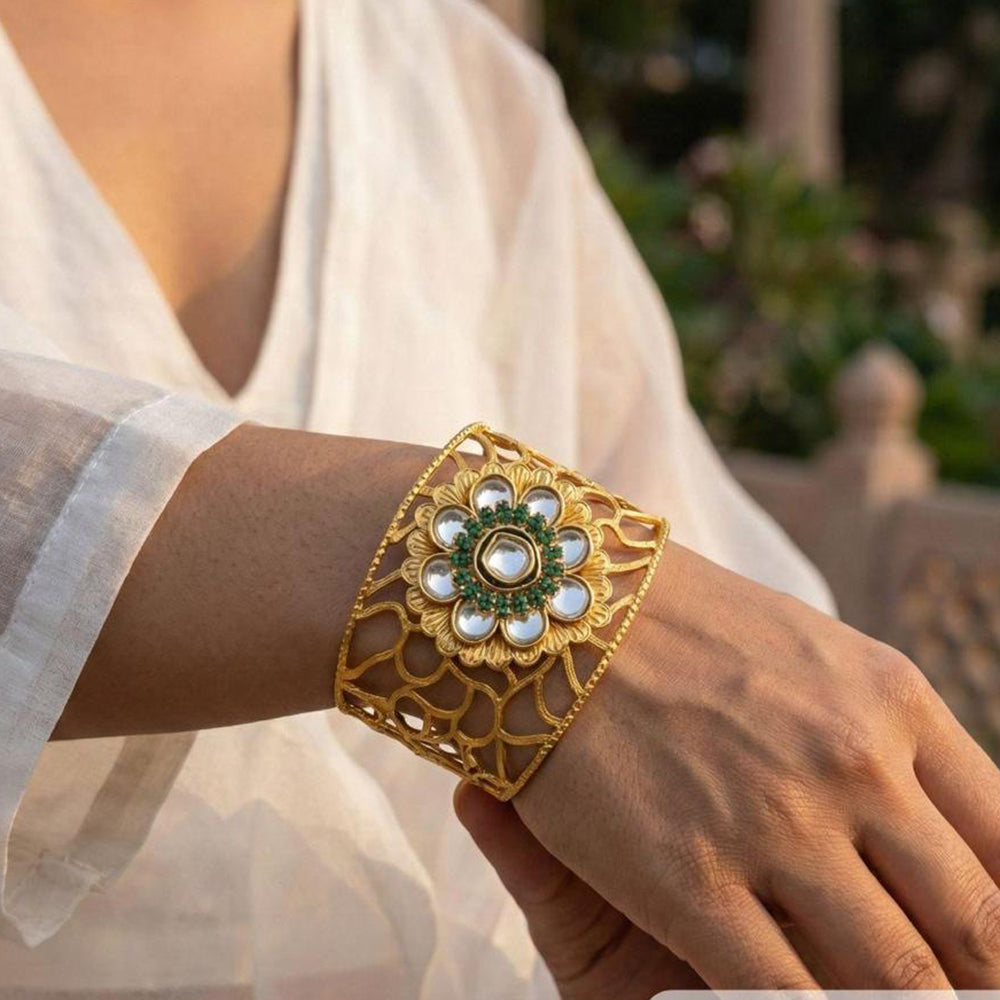 Jewel Addiction Kundan Designer Openable Bracelet