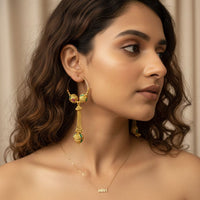 Jewel Addiction Ethnic Designer Pota Stone Beads And Pearl Bali Earrings