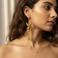 Jewel Addiction Ethnic Designer Pota Stone Beads And Pearl Bali Earrings