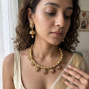 Jewel Addiction Premium Pota Stone And Pearl Necklace Set