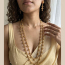 Jewel Addiction Graceful Double Layer Pearl Long Necklace Set