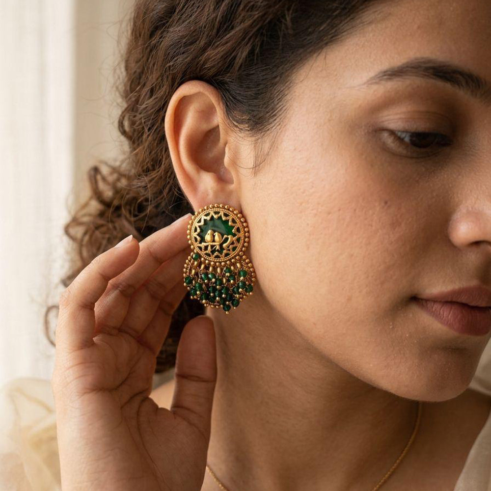 Jewel Addiction Pearl Cluster Dangler Earrings