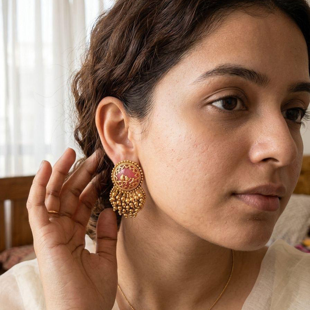 Jewel Addiction Pearl Cluster Dangler Earrings