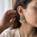 Jewel Addiction Pearl Cluster Dangler Earrings