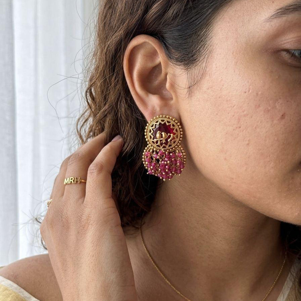 Jewel Addiction Pearl Cluster Dangler Earrings