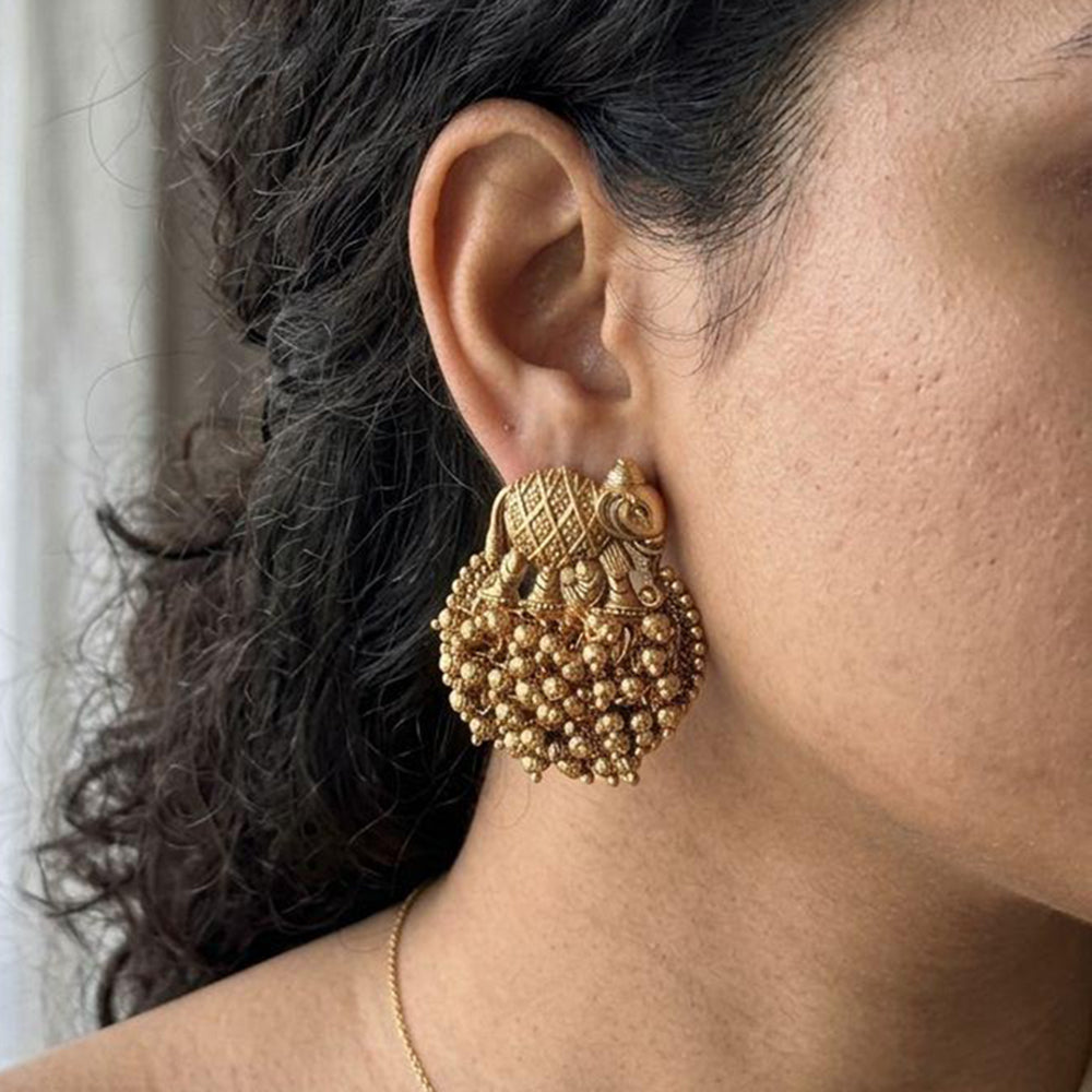 Jewel Addiction Pearl Cluster Dangler Earrings