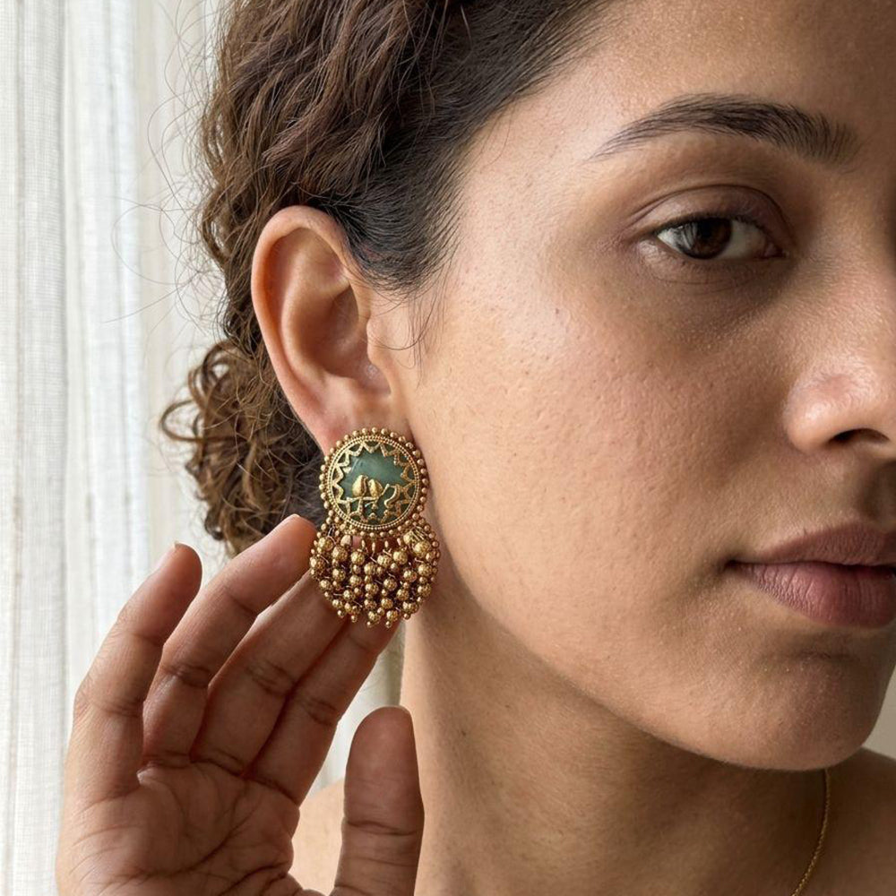 Jewel Addiction Pearl Cluster Dangler Earrings