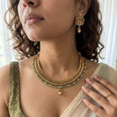 Jewel Addiction Premium Pota Stone Beads And Pearl Necklace Set
