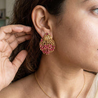 Jewel Addiction Royal Pota Stone Elephant Pearl Stud Earrings
