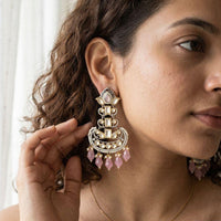 Jewel Addiction Designer Polki Kundan Stone And Beads Dangler Earrings