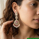 Jewel Addiction Designer Polki Kundan Stone And Beads Dangler Earrings 