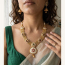 Jewel Addiction Luxury Pota Stone And Pearl Meenakari Bracelet