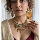 Jewel Addiction Luxury Pota Stone And Pearl Necklace Set