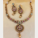 Jewel Addiction Luxury Pota Stone And Pearl Necklace Set