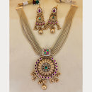 Jewel Addiction Luxury Pota Stone And Pearl Necklace Set