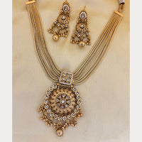 Jewel Addiction Luxury Pota Stone And Pearl Necklace Set