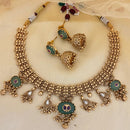 Jewel Addiction Luxury Pota Stone And Pearl Necklace Set
