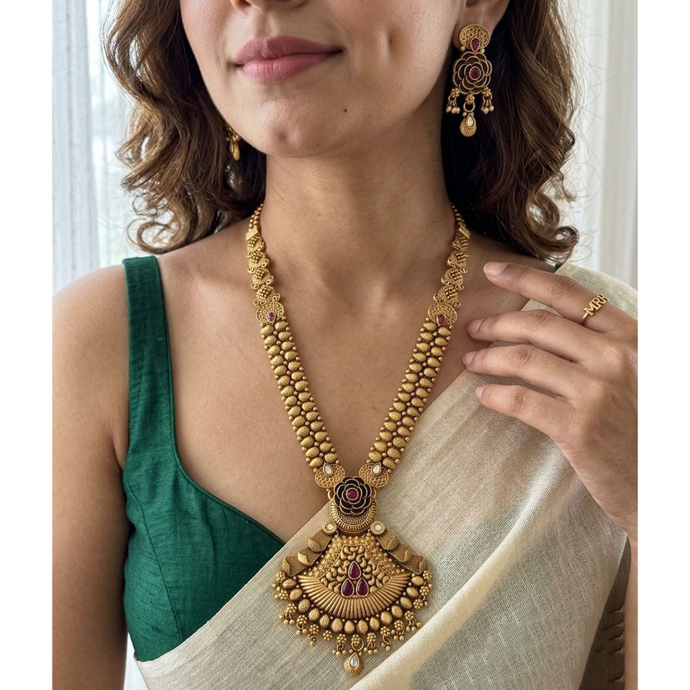Jewel Addiction Designer Pota Stone And Beads Necklace Set