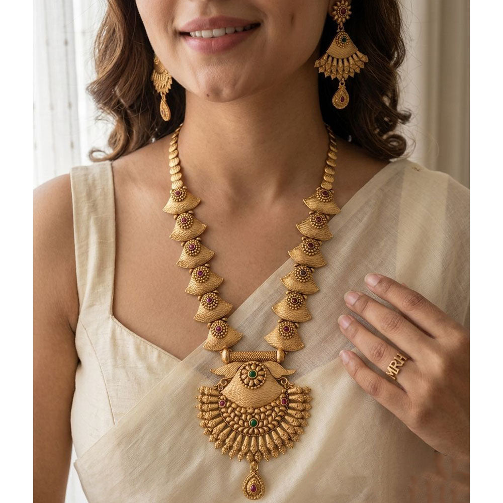 Jewel Addiction Designer Pota Stone And Beads Necklace Set
