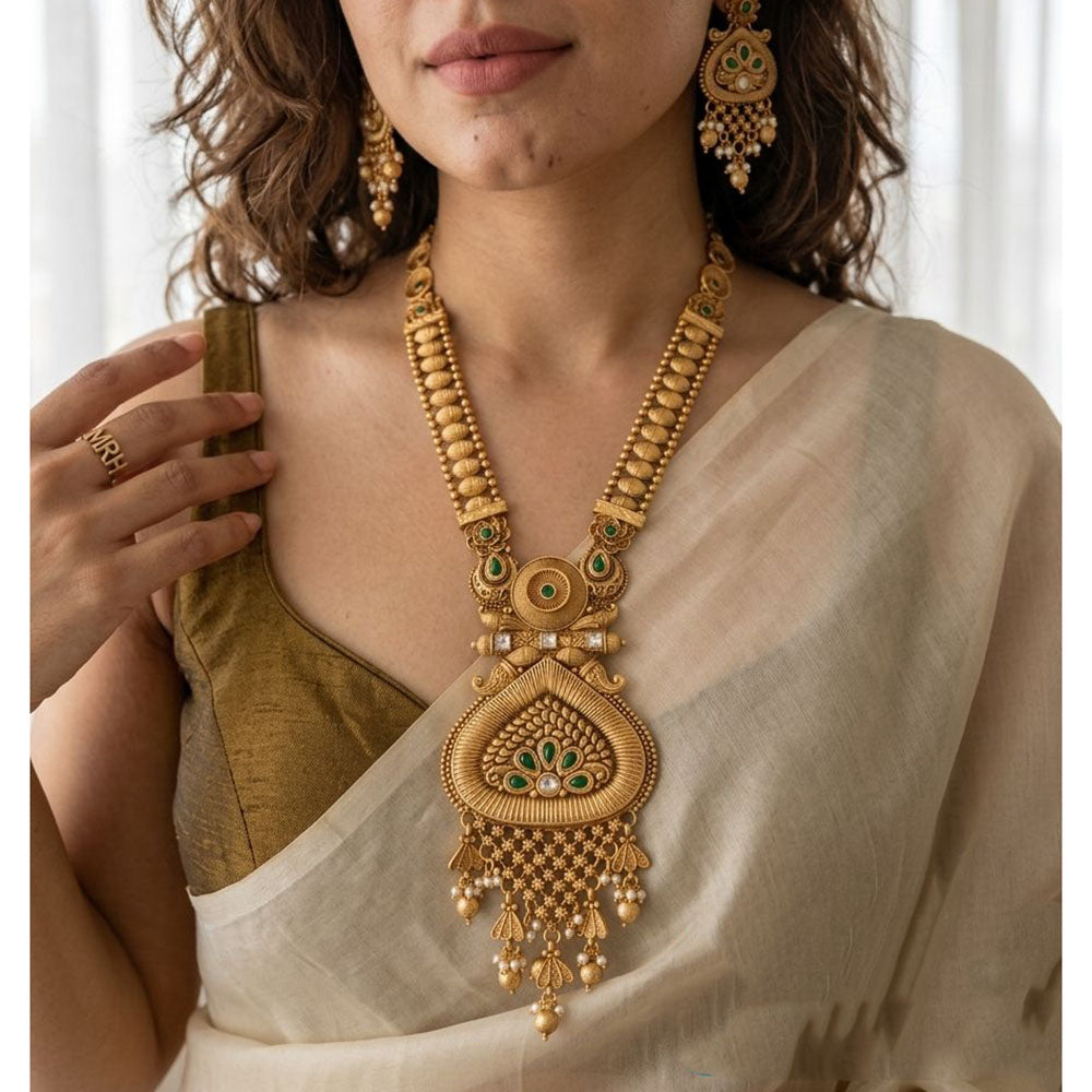 Jewel Addiction Designer Pota Stone And Beads Necklace Set